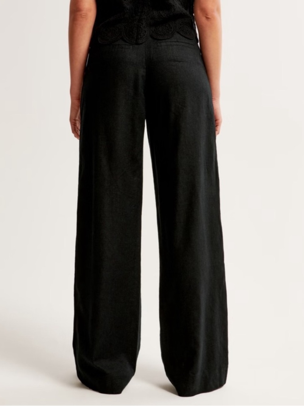 Abercrombie & Fitch Black Linen Trousers - Picture 2 of 7